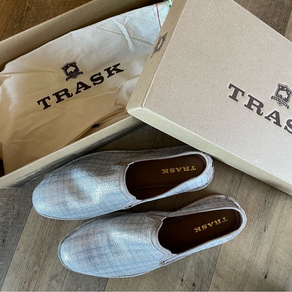 Trask Ali Rose Multi Metallic Suede Loafer